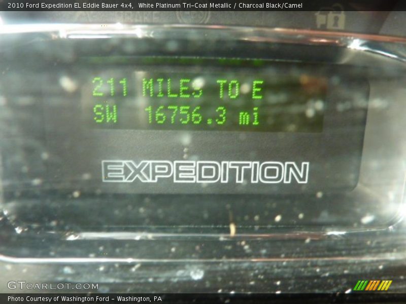 White Platinum Tri-Coat Metallic / Charcoal Black/Camel 2010 Ford Expedition EL Eddie Bauer 4x4