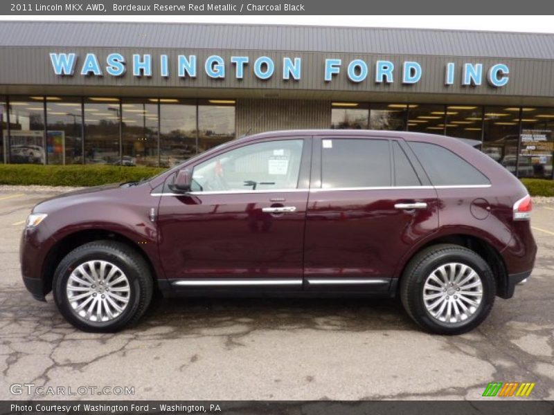 Bordeaux Reserve Red Metallic / Charcoal Black 2011 Lincoln MKX AWD