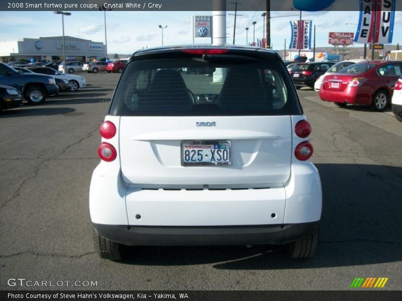 Crystal White / Grey 2008 Smart fortwo pure coupe