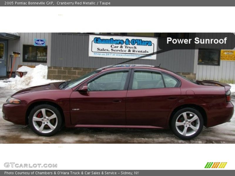 Cranberry Red Metallic / Taupe 2005 Pontiac Bonneville GXP