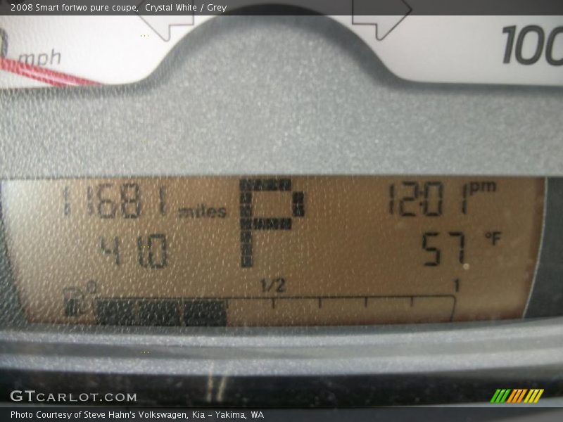 Crystal White / Grey 2008 Smart fortwo pure coupe