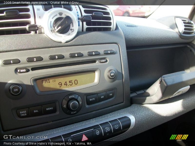 Controls of 2008 fortwo pure coupe