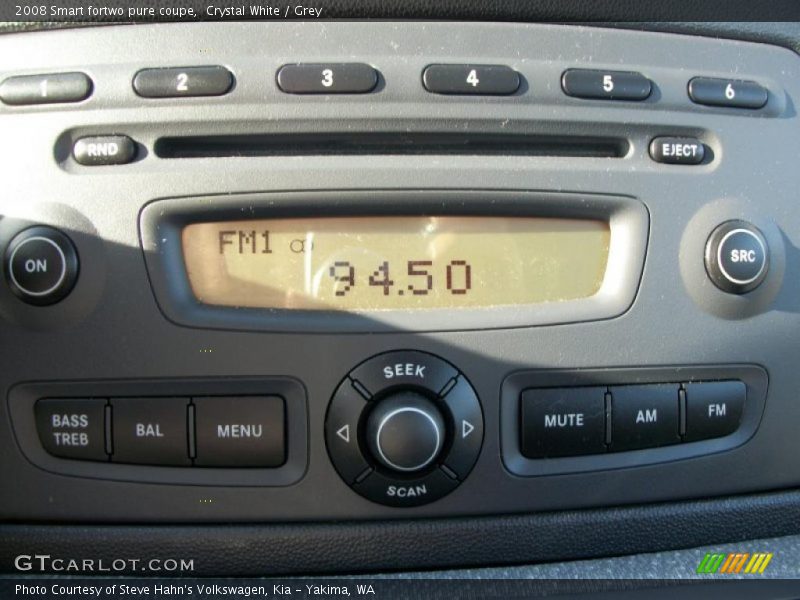 Controls of 2008 fortwo pure coupe