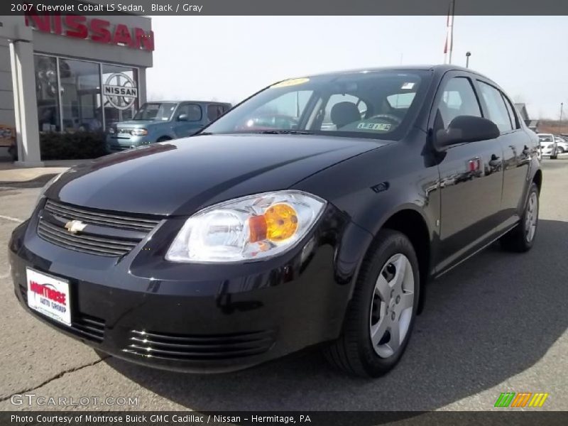 Black / Gray 2007 Chevrolet Cobalt LS Sedan