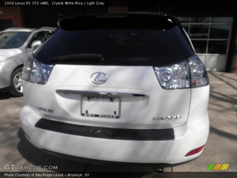 Crystal White Mica / Light Gray 2009 Lexus RX 350 AWD