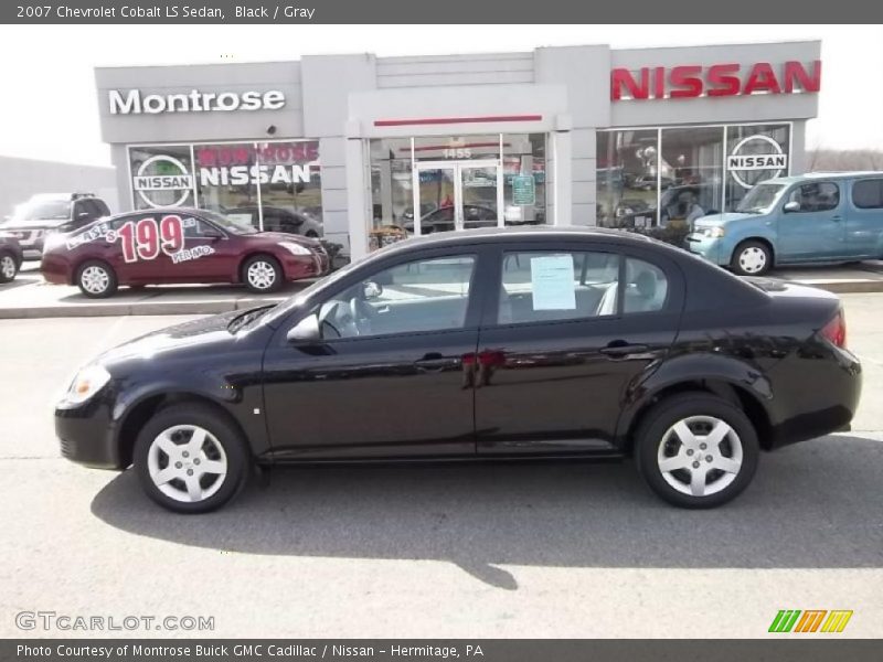 Black / Gray 2007 Chevrolet Cobalt LS Sedan