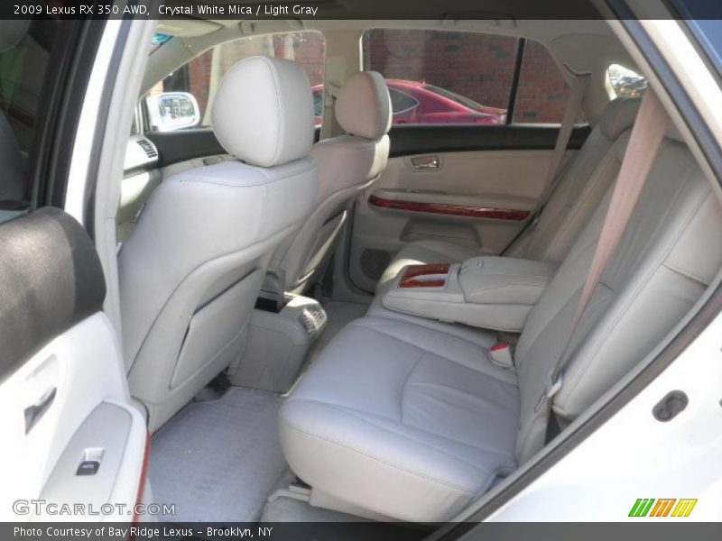 Crystal White Mica / Light Gray 2009 Lexus RX 350 AWD
