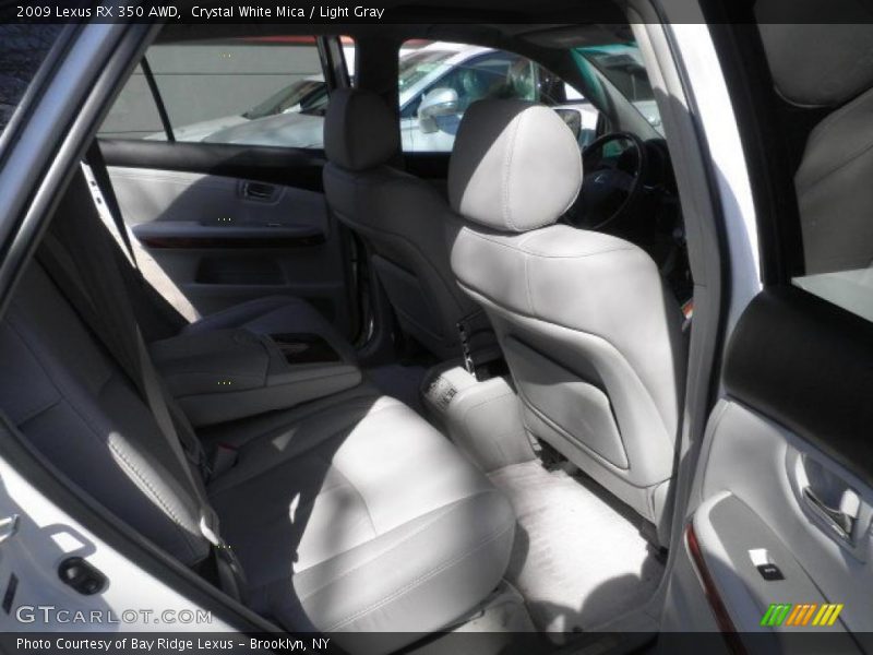 Crystal White Mica / Light Gray 2009 Lexus RX 350 AWD