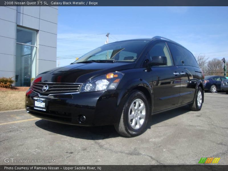 Galaxy Black Metallic / Beige 2008 Nissan Quest 3.5 SL