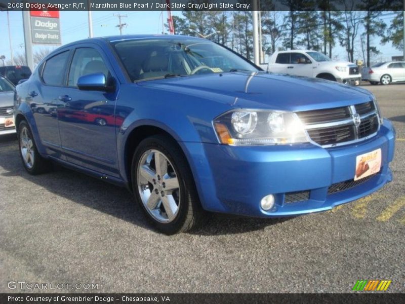 Marathon Blue Pearl / Dark Slate Gray/Light Slate Gray 2008 Dodge Avenger R/T