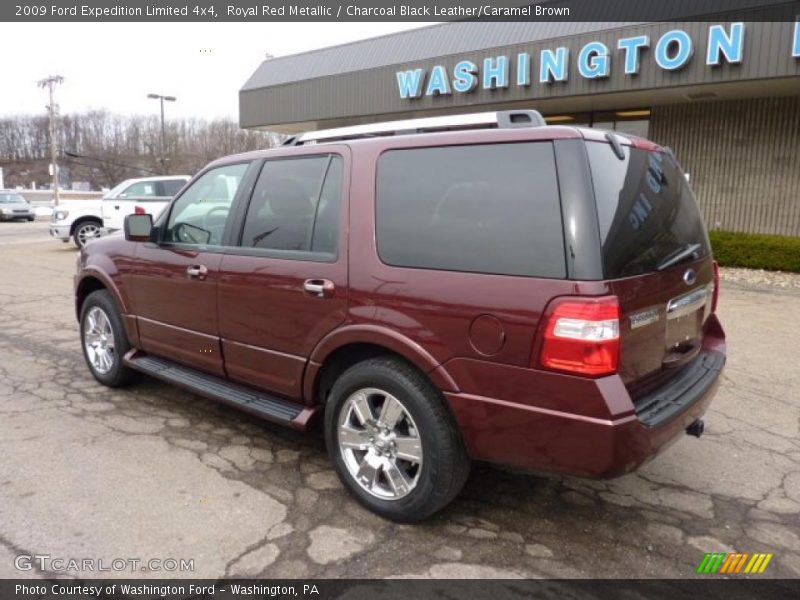 Royal Red Metallic / Charcoal Black Leather/Caramel Brown 2009 Ford Expedition Limited 4x4
