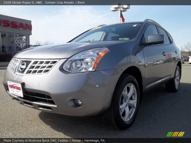 Gotham Gray Metallic / Black 2008 Nissan Rogue SL AWD