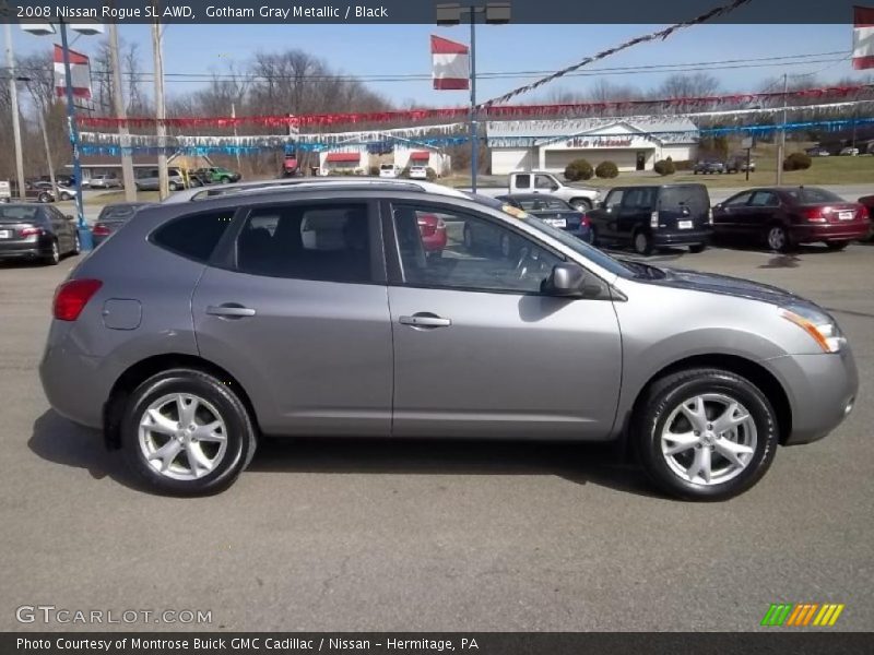 Gotham Gray Metallic / Black 2008 Nissan Rogue SL AWD