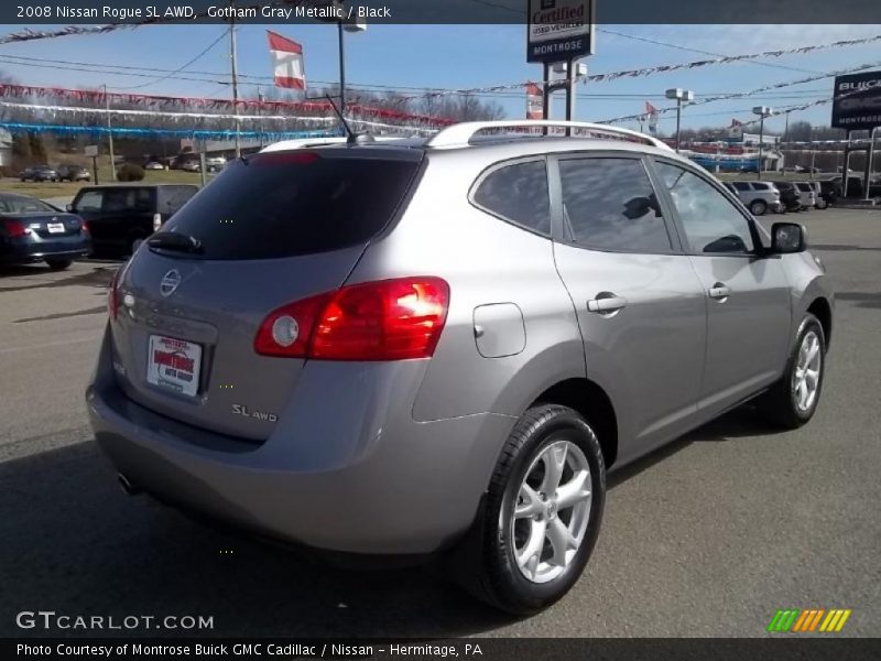 Gotham Gray Metallic / Black 2008 Nissan Rogue SL AWD