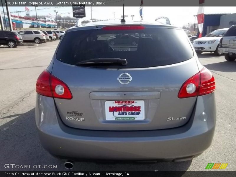 Gotham Gray Metallic / Black 2008 Nissan Rogue SL AWD