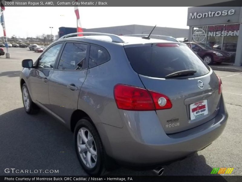 Gotham Gray Metallic / Black 2008 Nissan Rogue SL AWD