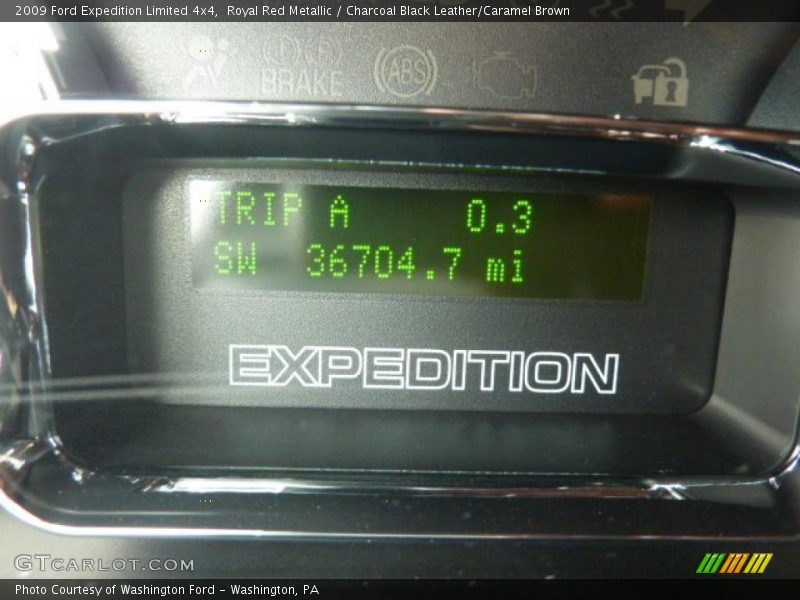 Royal Red Metallic / Charcoal Black Leather/Caramel Brown 2009 Ford Expedition Limited 4x4