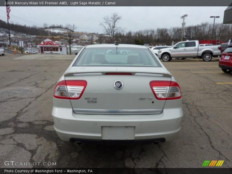 Light Sage Metallic / Camel 2008 Mercury Milan V6 Premier AWD