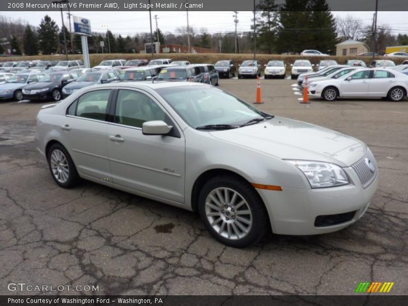 Light Sage Metallic / Camel 2008 Mercury Milan V6 Premier AWD