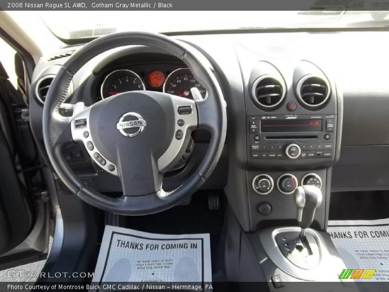 Gotham Gray Metallic / Black 2008 Nissan Rogue SL AWD
