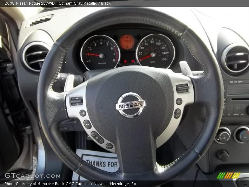 Gotham Gray Metallic / Black 2008 Nissan Rogue SL AWD