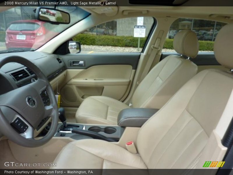 Light Sage Metallic / Camel 2008 Mercury Milan V6 Premier AWD