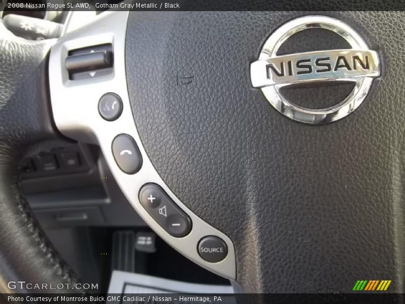 Gotham Gray Metallic / Black 2008 Nissan Rogue SL AWD
