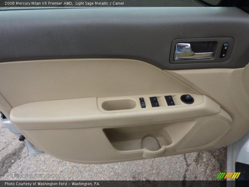 Light Sage Metallic / Camel 2008 Mercury Milan V6 Premier AWD