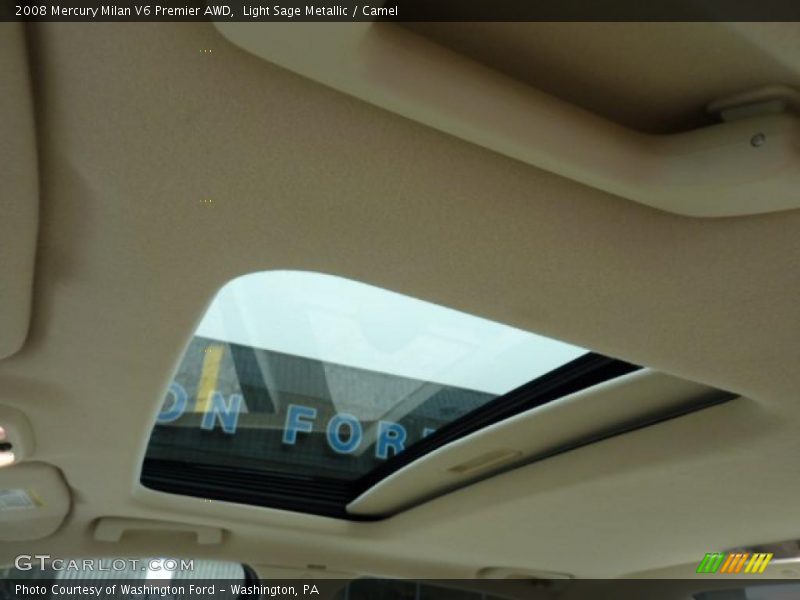 Light Sage Metallic / Camel 2008 Mercury Milan V6 Premier AWD
