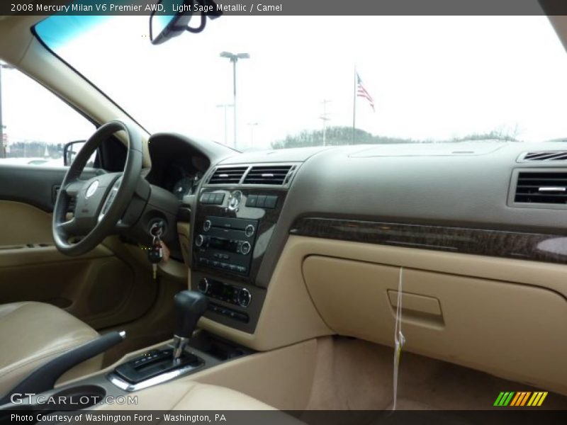 Light Sage Metallic / Camel 2008 Mercury Milan V6 Premier AWD