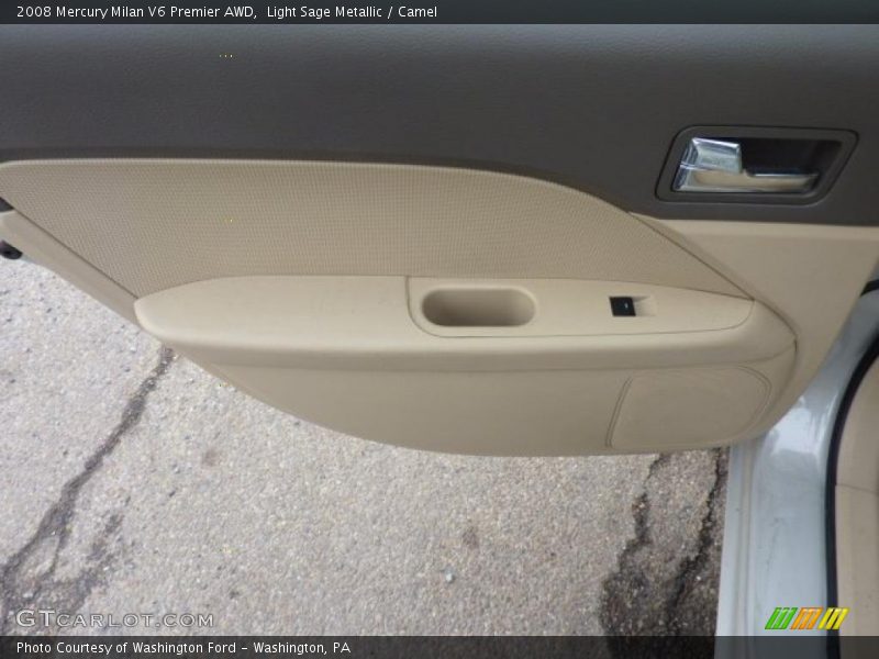 Light Sage Metallic / Camel 2008 Mercury Milan V6 Premier AWD