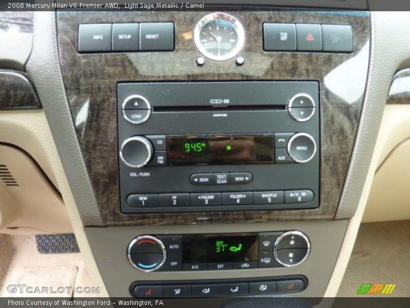 Light Sage Metallic / Camel 2008 Mercury Milan V6 Premier AWD