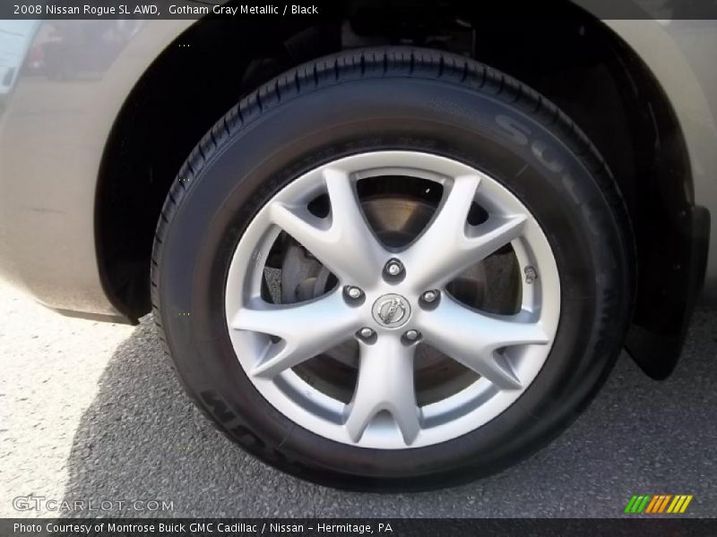 Gotham Gray Metallic / Black 2008 Nissan Rogue SL AWD