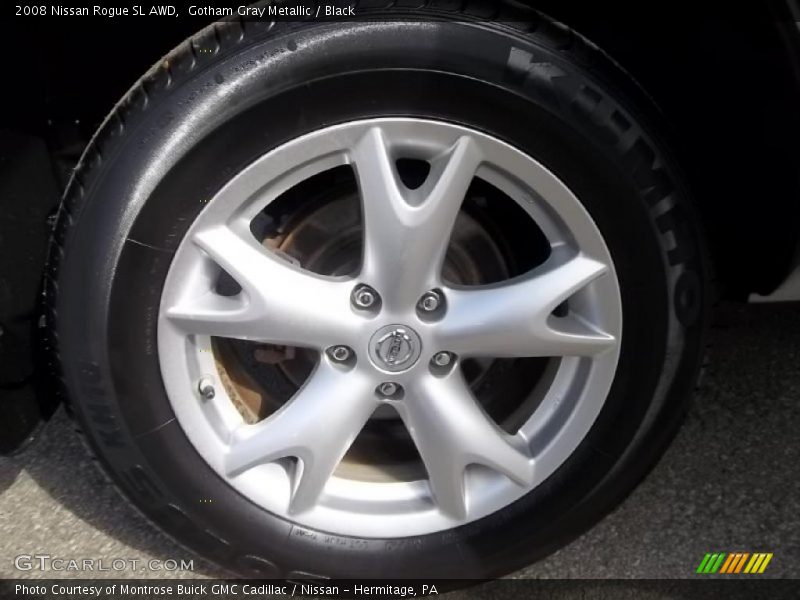 Gotham Gray Metallic / Black 2008 Nissan Rogue SL AWD