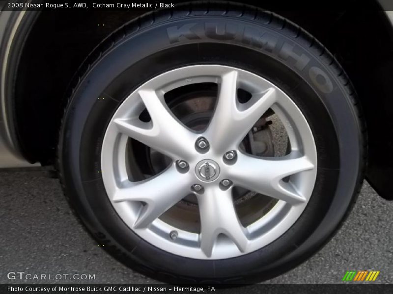Gotham Gray Metallic / Black 2008 Nissan Rogue SL AWD