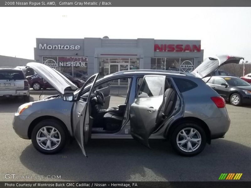 Gotham Gray Metallic / Black 2008 Nissan Rogue SL AWD