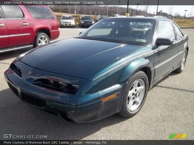 Dark Teal Metallic / Graphite Gray 1996 Pontiac Grand Prix SE Coupe