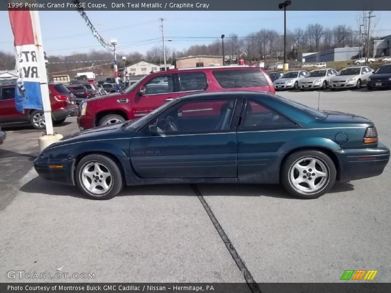 Dark Teal Metallic / Graphite Gray 1996 Pontiac Grand Prix SE Coupe