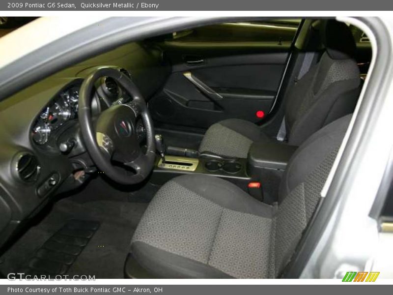 Quicksilver Metallic / Ebony 2009 Pontiac G6 Sedan