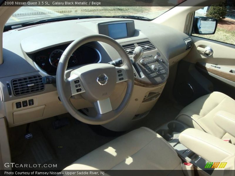 Galaxy Black Metallic / Beige 2008 Nissan Quest 3.5 SL