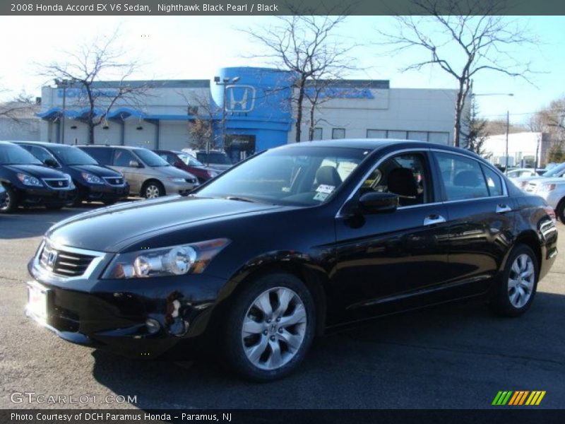 Nighthawk Black Pearl / Black 2008 Honda Accord EX V6 Sedan