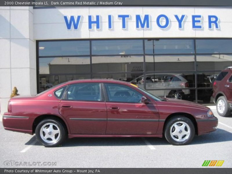 Dark Carmine Red Metallic / Medium Gray 2000 Chevrolet Impala LS