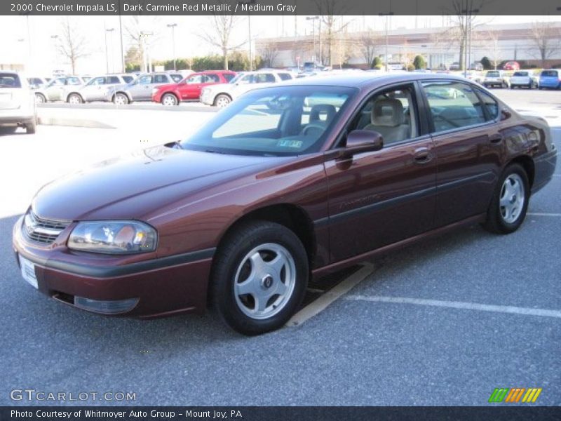 Dark Carmine Red Metallic / Medium Gray 2000 Chevrolet Impala LS