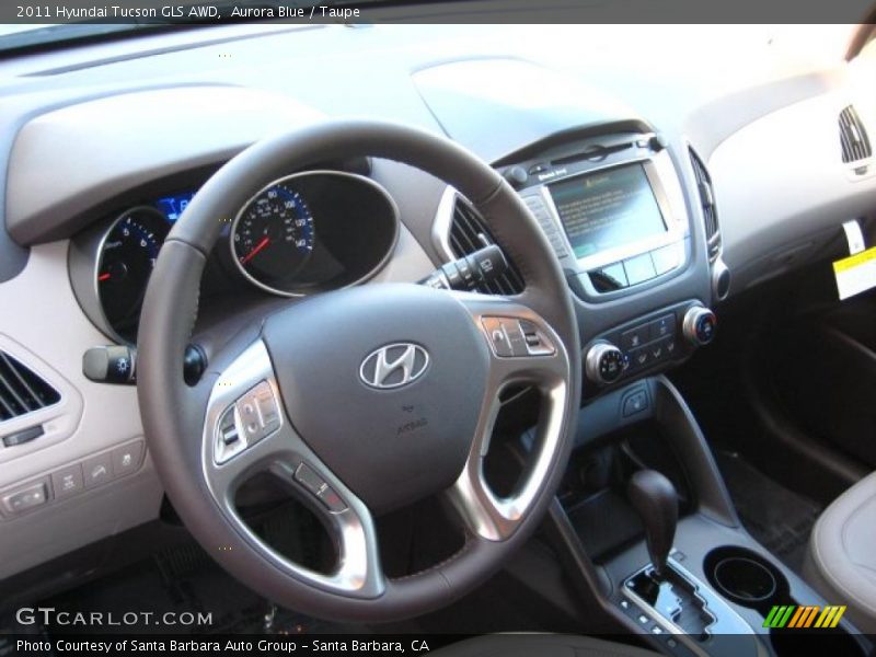 Aurora Blue / Taupe 2011 Hyundai Tucson GLS AWD