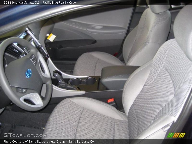 Pacific Blue Pearl / Gray 2011 Hyundai Sonata GLS