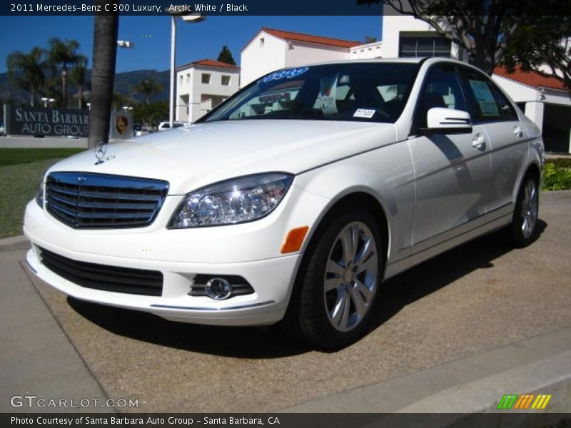 Arctic White / Black 2011 Mercedes-Benz C 300 Luxury