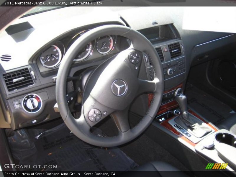 Arctic White / Black 2011 Mercedes-Benz C 300 Luxury