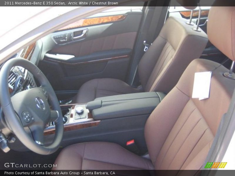 Arctic White / Chestnut Brown 2011 Mercedes-Benz E 350 Sedan