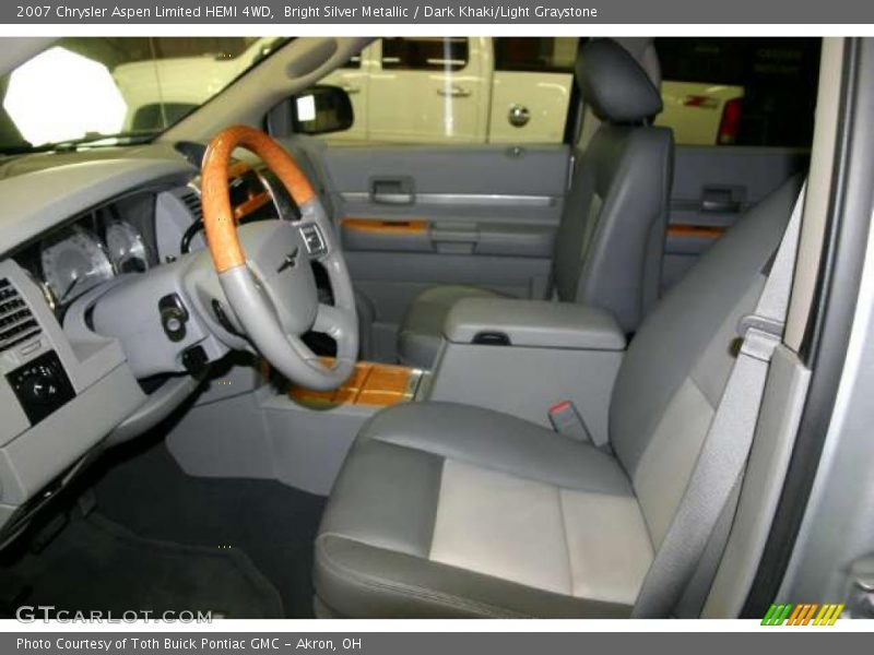 Bright Silver Metallic / Dark Khaki/Light Graystone 2007 Chrysler Aspen Limited HEMI 4WD