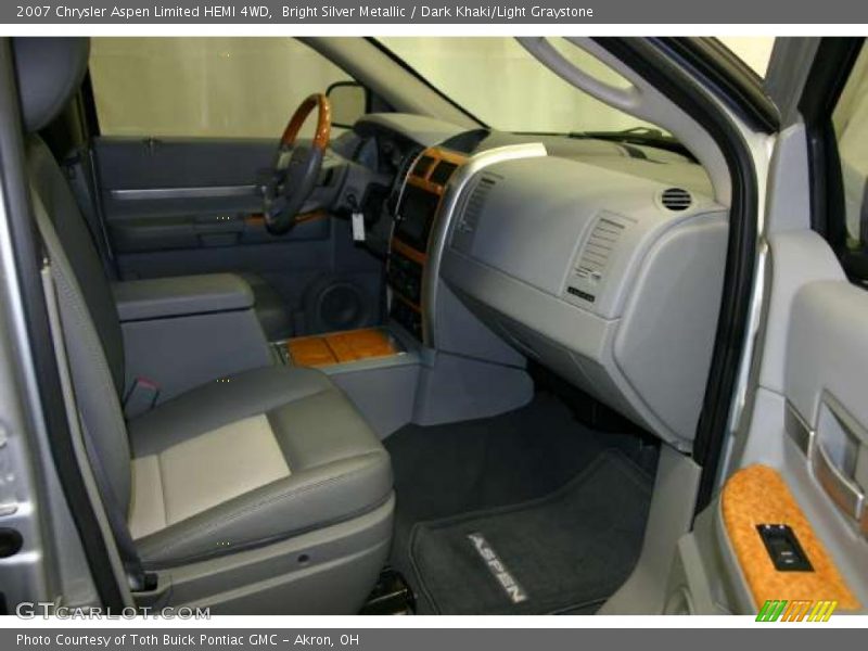 Bright Silver Metallic / Dark Khaki/Light Graystone 2007 Chrysler Aspen Limited HEMI 4WD